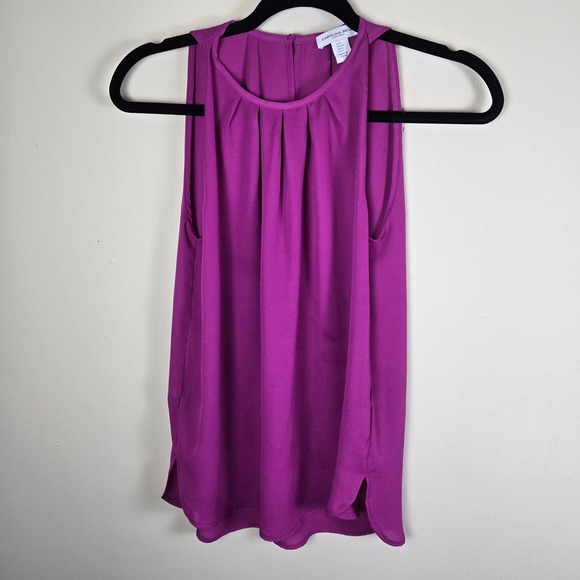 Carolina Belle Tops - Carolina Belle Montreal Women's Sleeveless Blouse Fuchsia Small Workwear Office